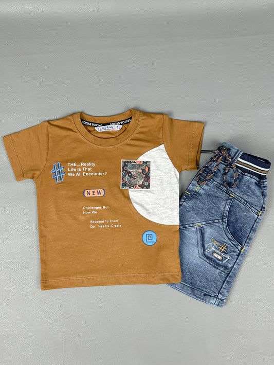 1Yr - 4Yrs Reality Light Brown Suit For Kids AJ BS308