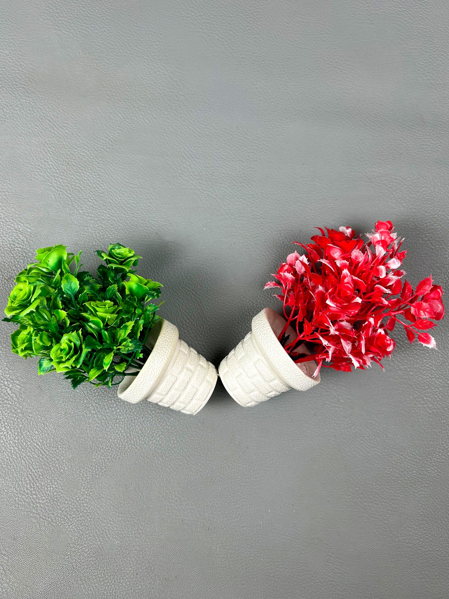 Pack of 2 Artificial Flowers/Plants for Decorations with Pot 34 AFP04