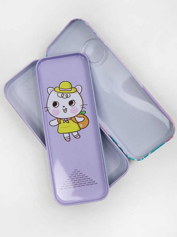 PB10 Metal Pencil Box For Kids Purple