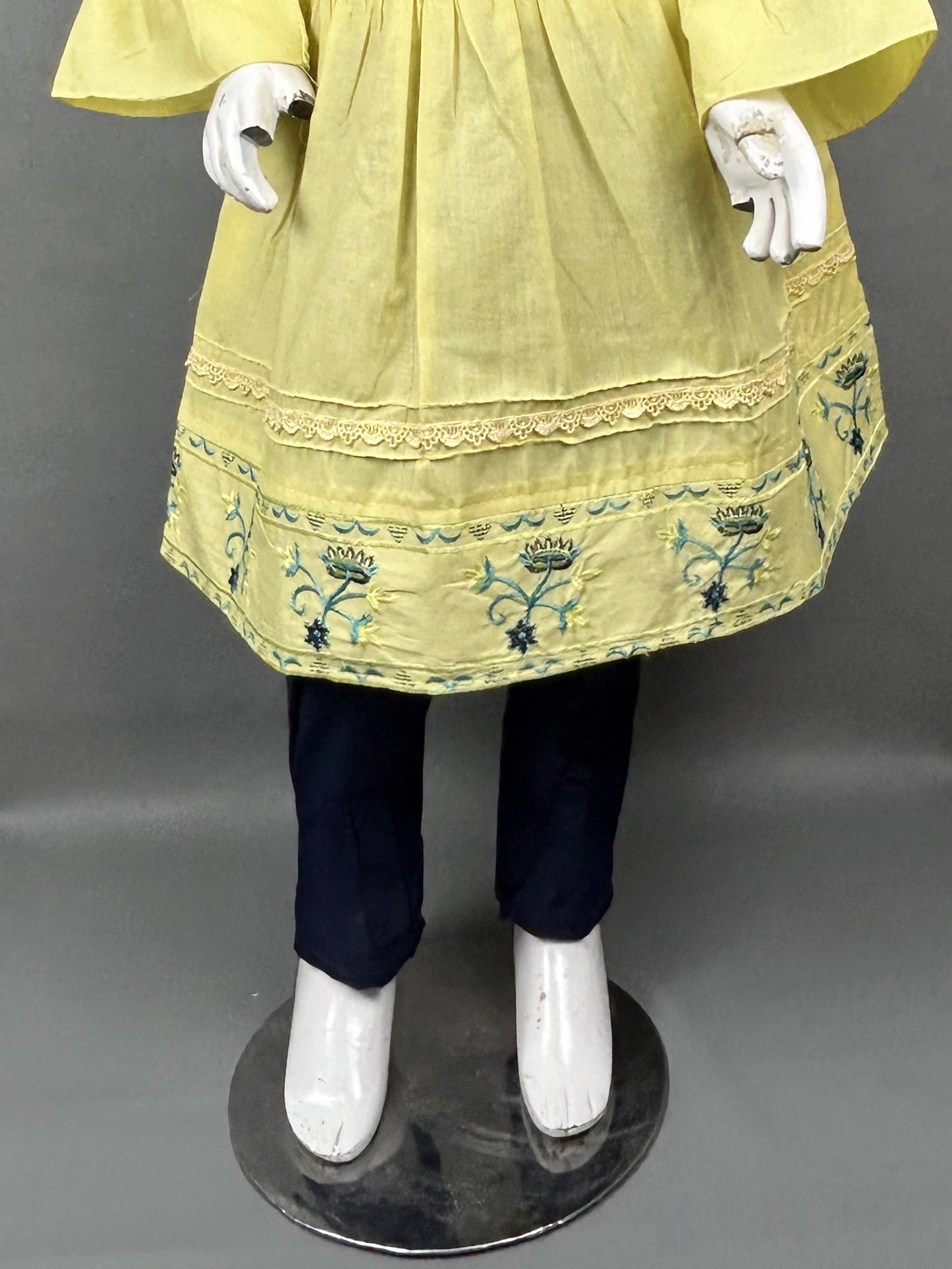 5Yr - 12Yrs Yellow Embroidered Suit For Girls RZ GS148