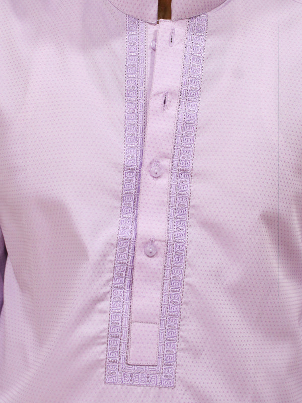 MSK21 Men's Chambray Kameez Shalwar Stitched Suit Ligh Pink