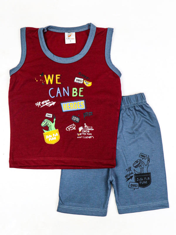 RG Kids Sando Suit 1Yr - 4Yr Heroes Maroon