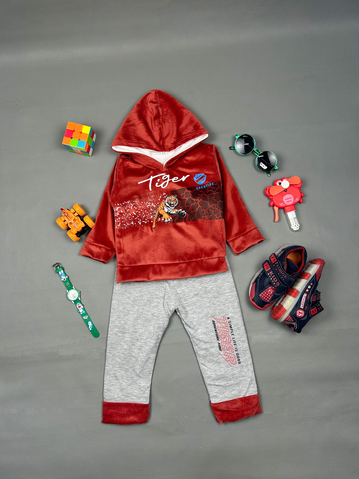1Yr - 4Yrs Tiger Red Suit For Kids SG BS169