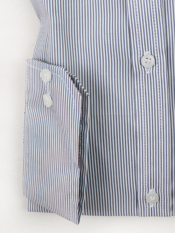 MFS14 AN Men's Formal Dress Shirt Light Grey Lines