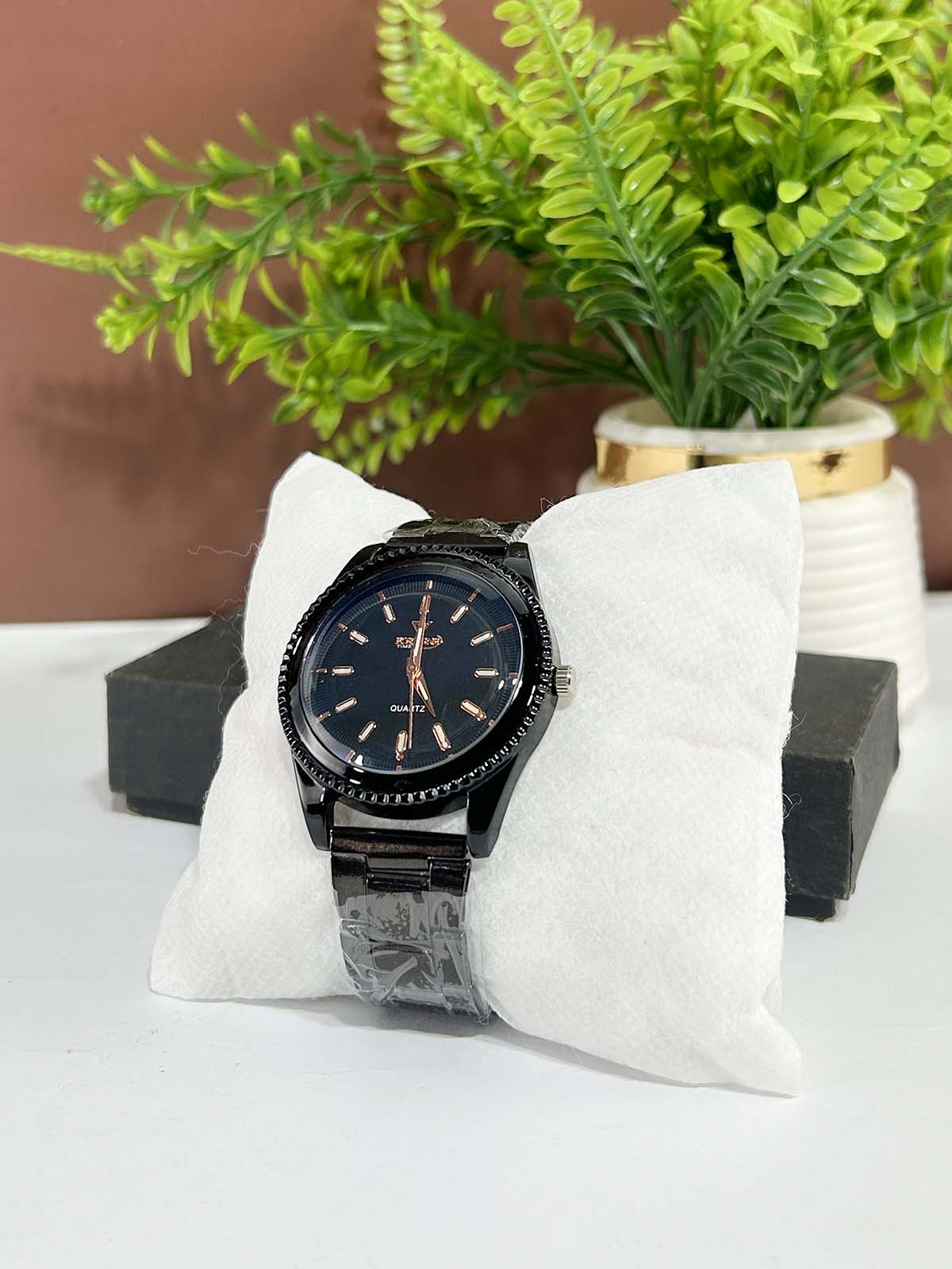 Black Stainless Steel Watch For Men MW215