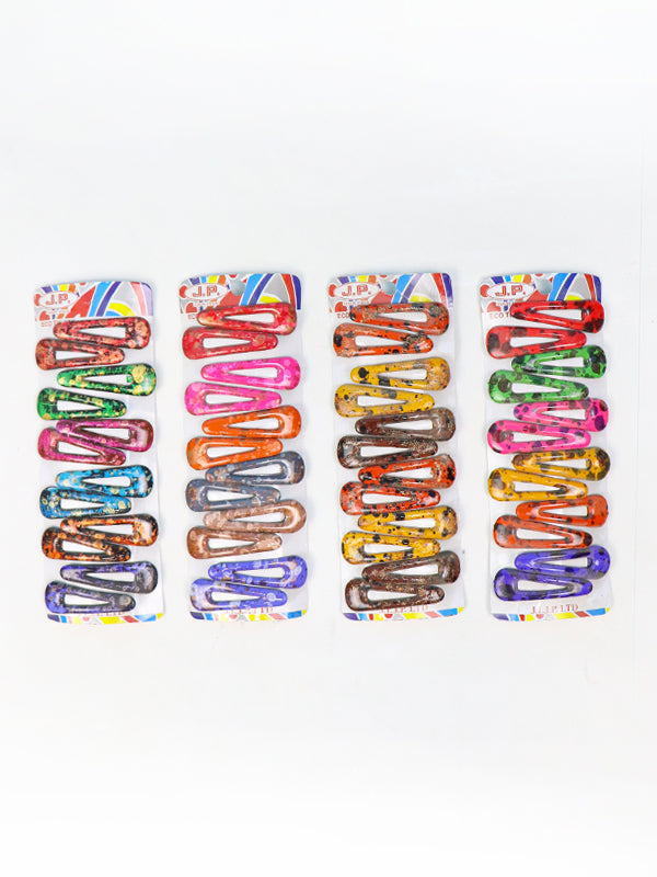 Pack of 12 Girl's Hairpins Multicolor & Multidesign H-003