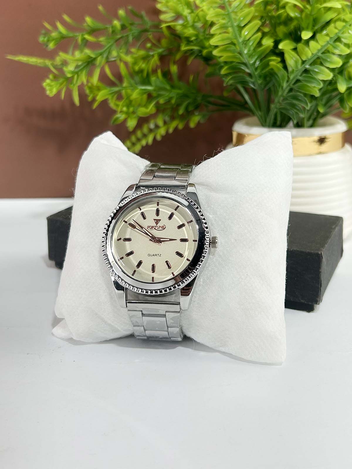 Silver Stainless Steel Watch For Men MW216
