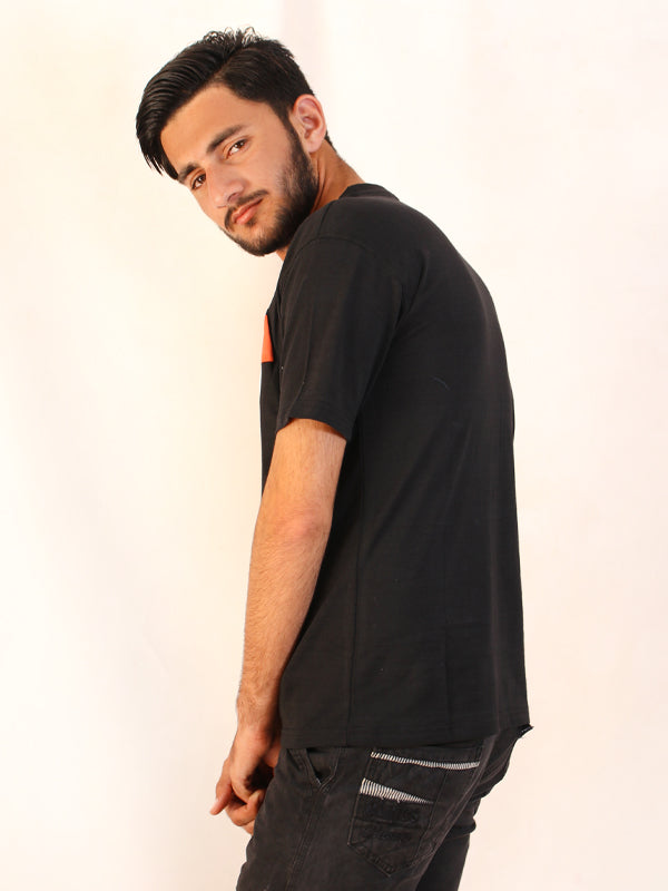 MTS37 SN Men's T-Shirt Printed Black