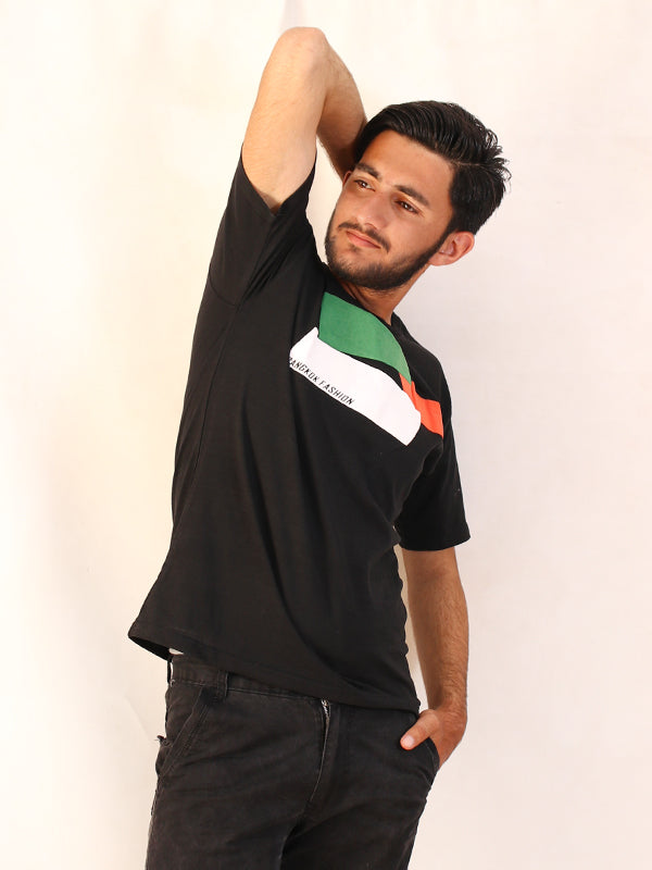 MTS37 SN Men's T-Shirt Printed Black