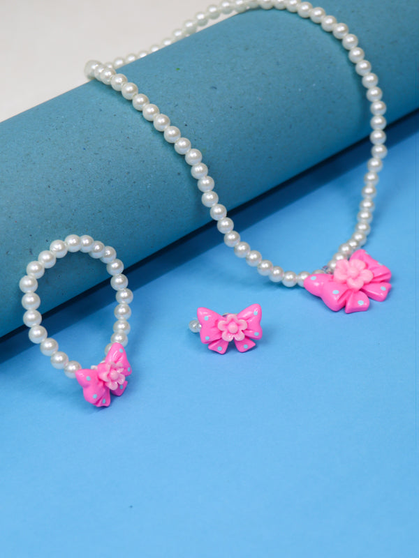 GJS06 Girl's Jewellery Set Flower White The Cut Price