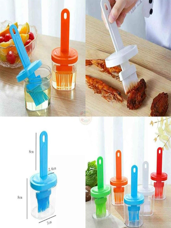 2 in 1 Silicone Oil Bottle Grill Oil Brush Multicolor