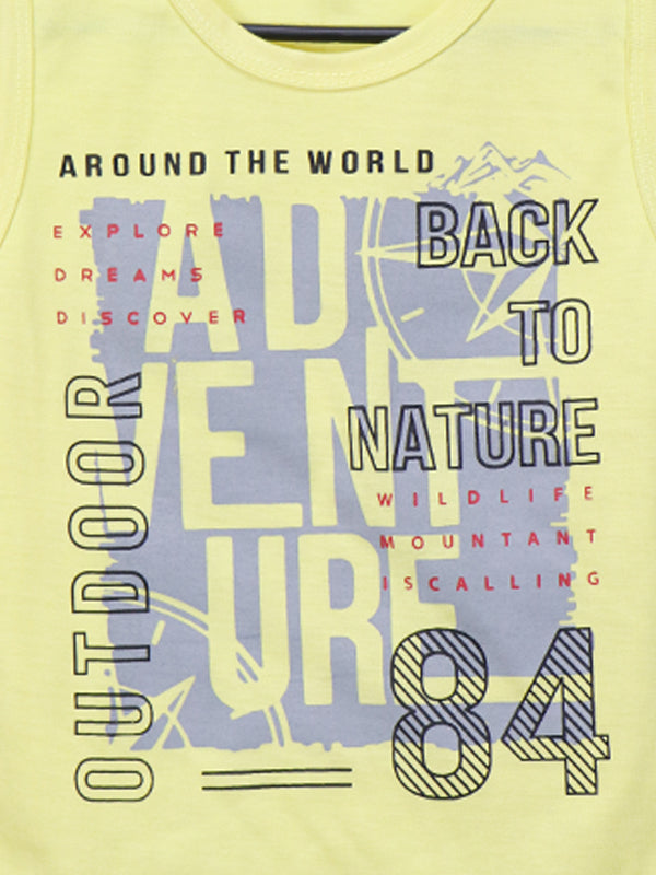 AT Boys T-Shirt 2 Yrs - 8 Yrs Outdoor Light Yellow