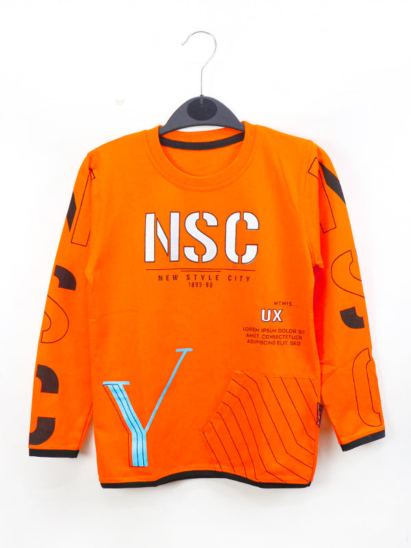ATT Boys T-Shirt 5Yrs - 10 Yrs NSC Orange