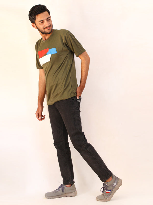 MTS38 SN Men's T-Shirt Printed Green