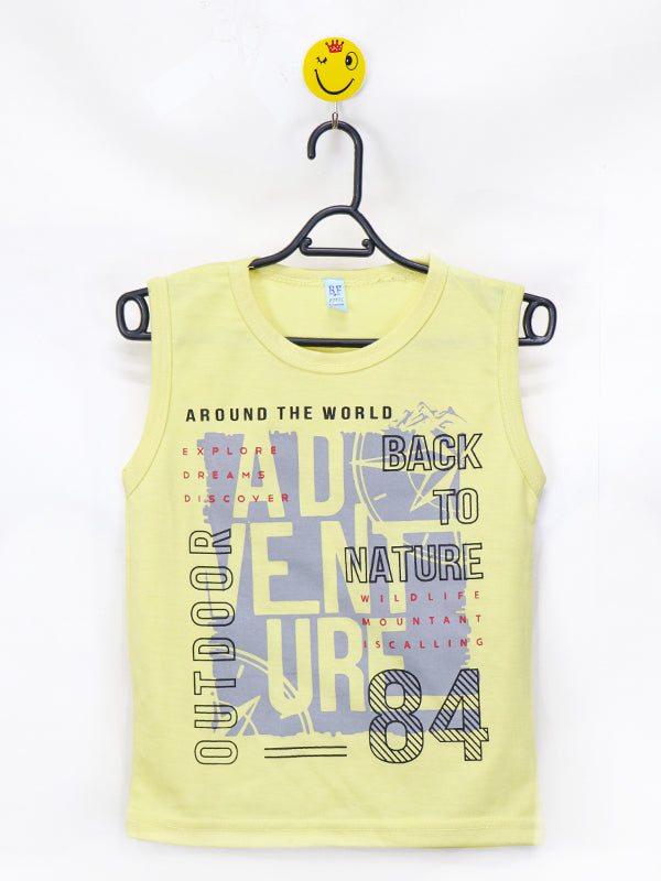 AT Boys T-Shirt 2 Yrs - 8 Yrs Outdoor Light Yellow