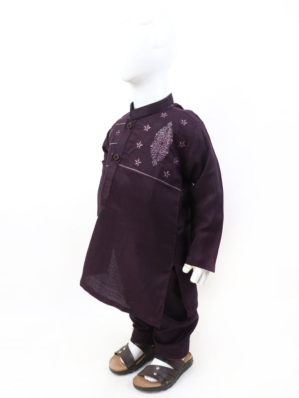 BKS24 IQ Boys Shalwar Kameez Suit 2Yrs - 14Yrs Dark Maroon