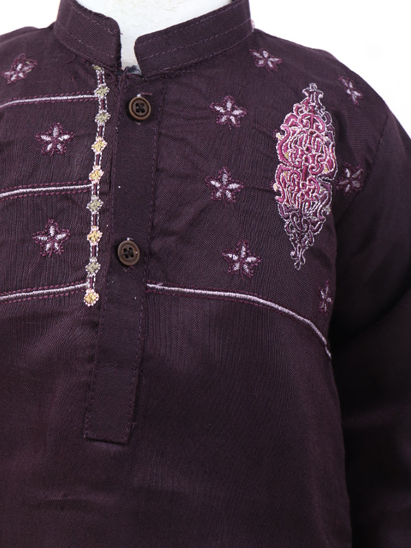 BKS24 IQ Boys Shalwar Kameez Suit 2Yrs 14Yrs Dark Maroon