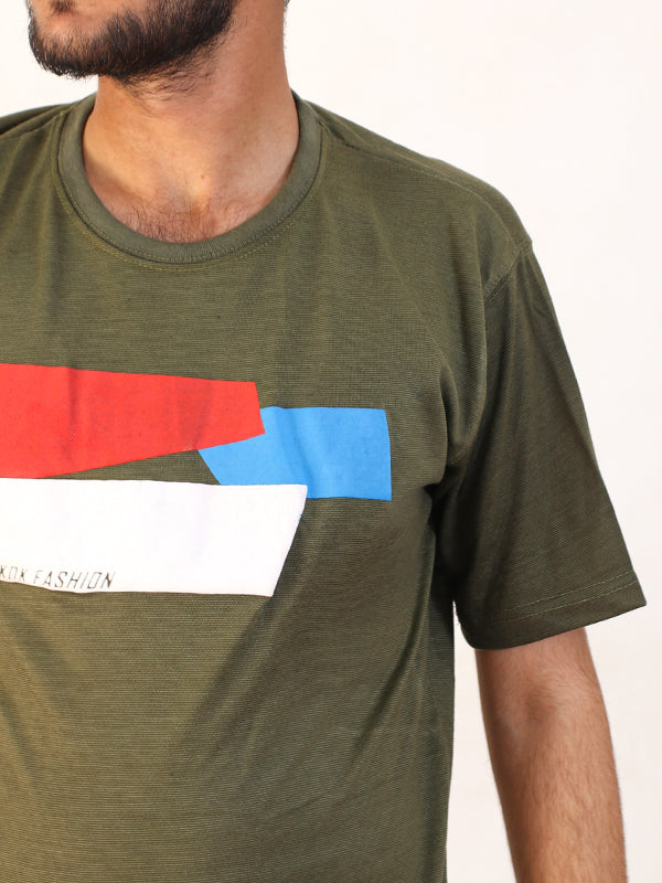 MTS38 SN Men's T-Shirt Printed Green