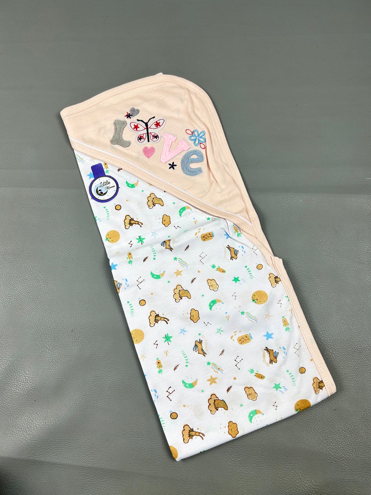 Light Peach Love Wrapping Sheet For Newborn NWS23