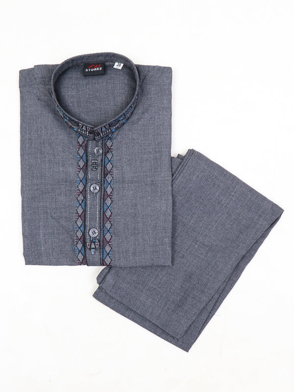 468 Boys Kurta Pajama Suit 2Yrs - 14Yrs LGrey