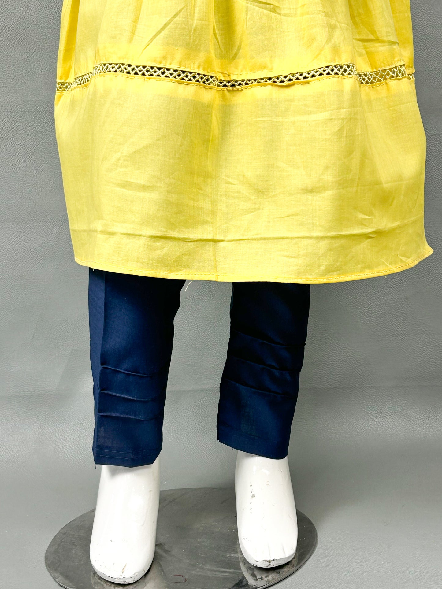 5Yr - 12Yrs Yellow Embroidered Suit For Girls RZ GS138