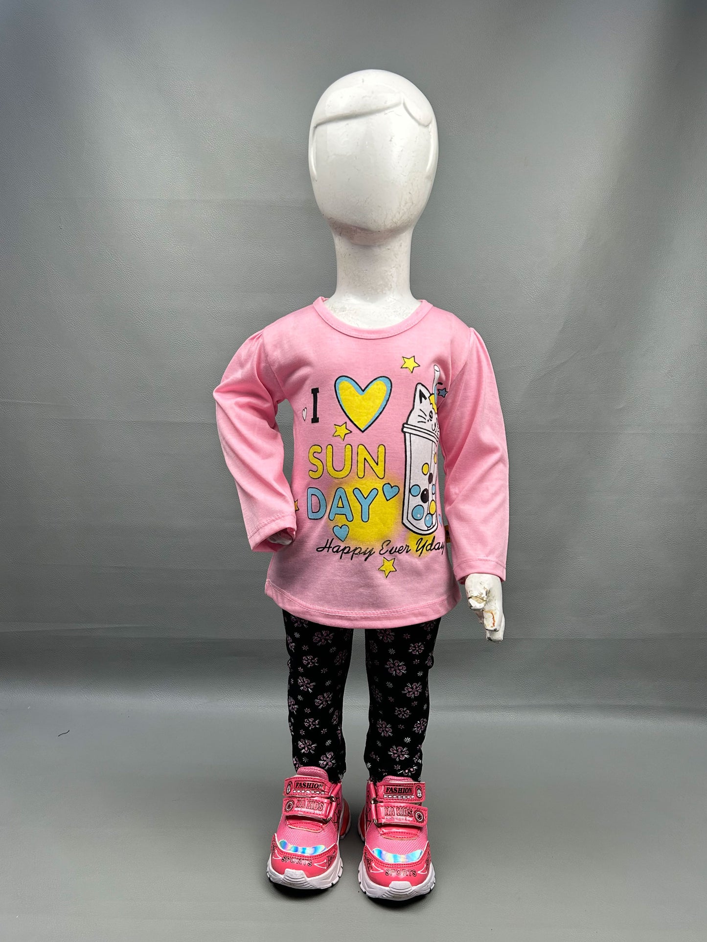 1Yr - 4Yrs Sun Day Pink Suit For Girls RZ GS97