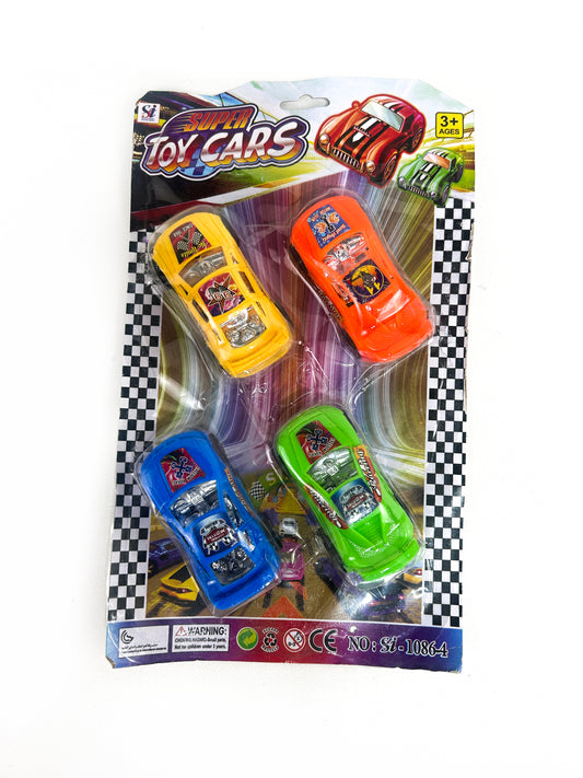 Pack Of 4 Mini Racing Cars