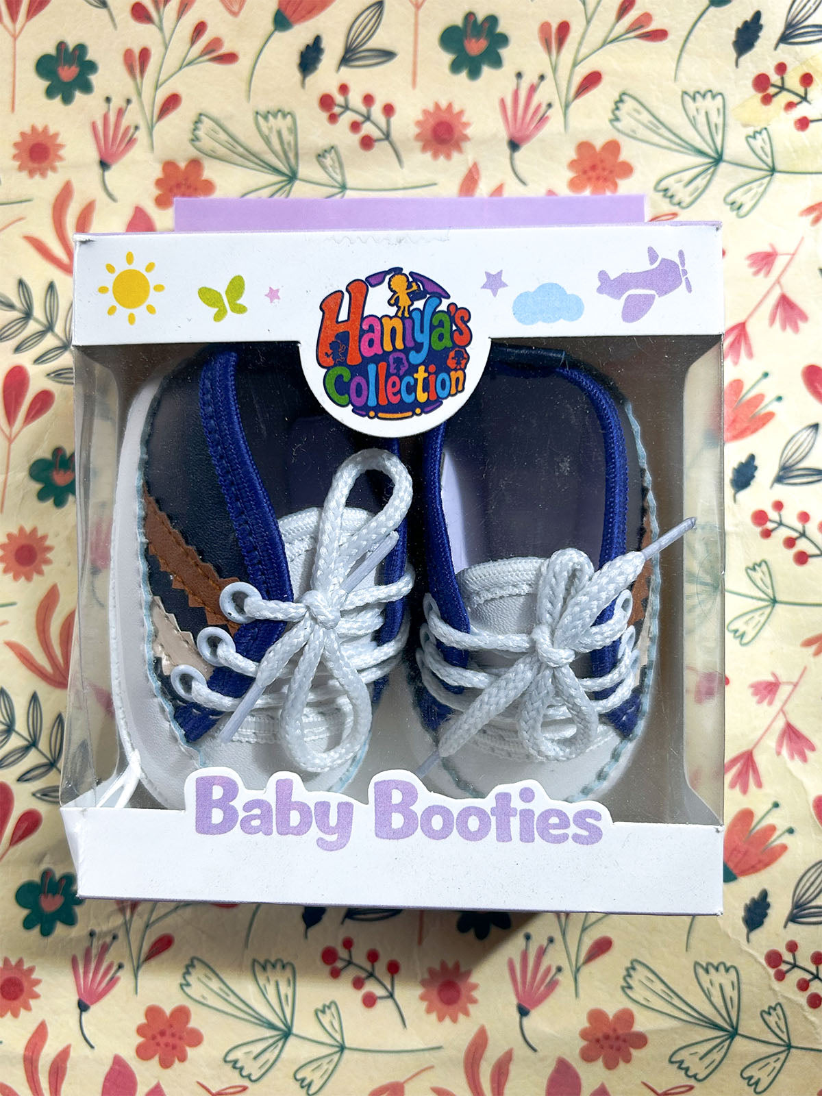 Blue Sneaker Bootie For Newborn NB105