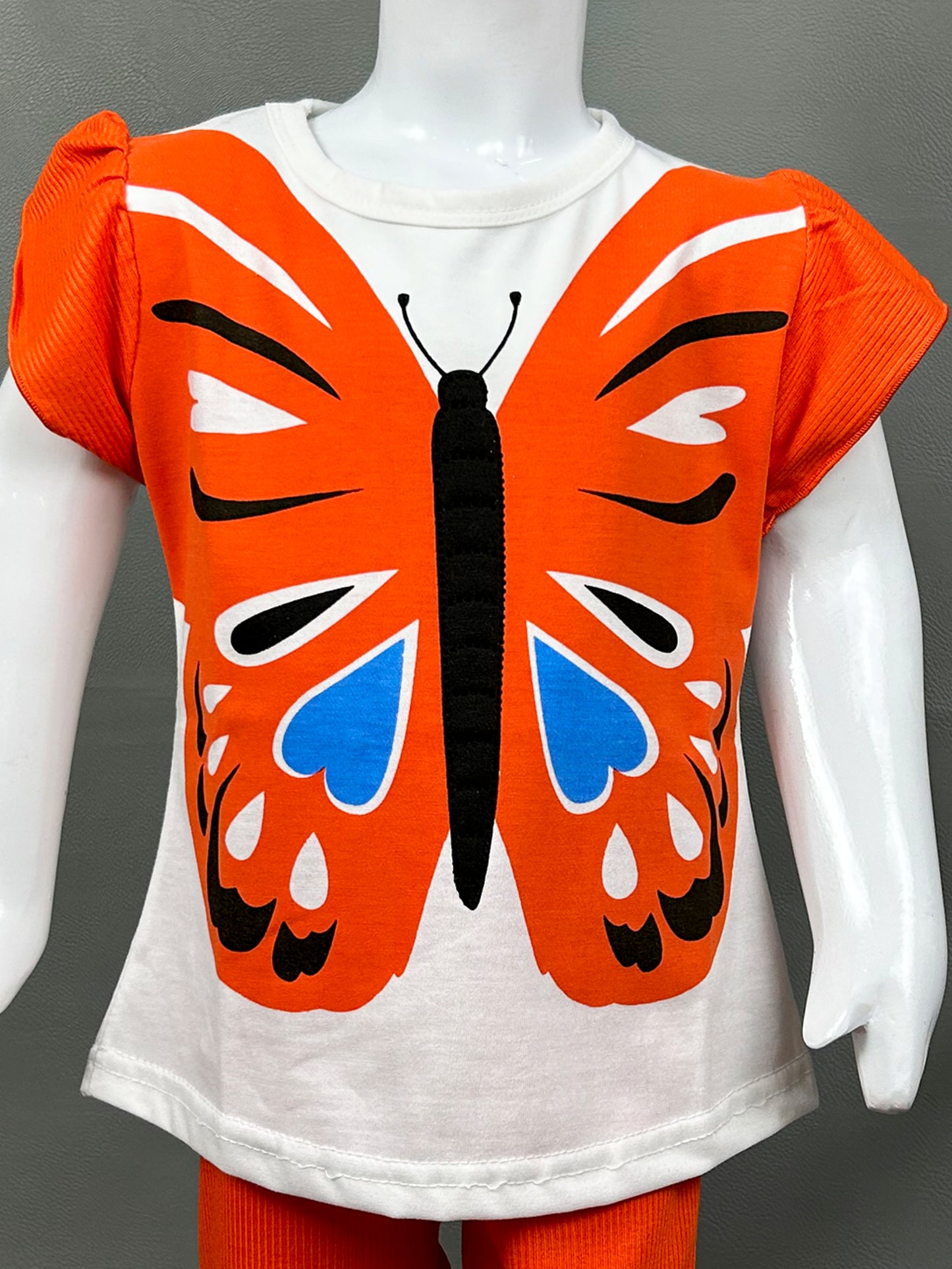 2Yr - 6Yrs Butterfly Orange Suit For Girls SK GS208