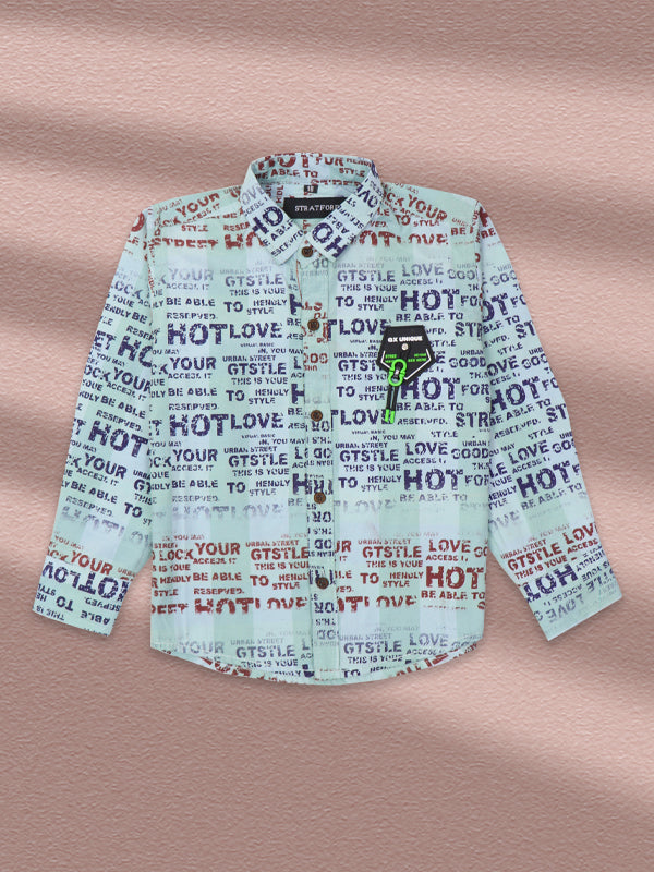 NB Boys Casual Shirt 3Yrs - 12Yrs Love Light Green