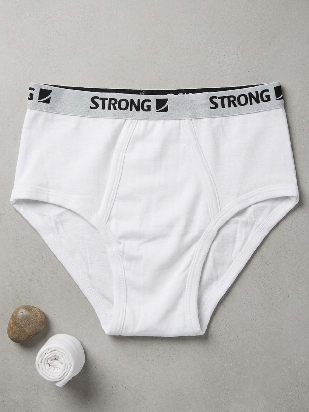 Pack of 3 White Cotton Brief Underwear for Men MU20