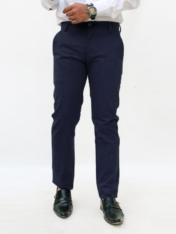Cotton Chino Pant For Men Navy Blue MCP19