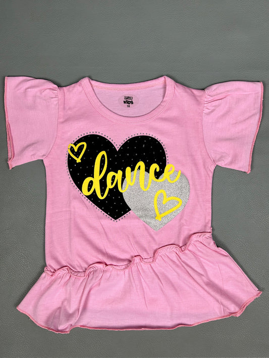 2.5Yrs - 7Yrs Dance Light Pink T-Shirt For Girls SK GTS42