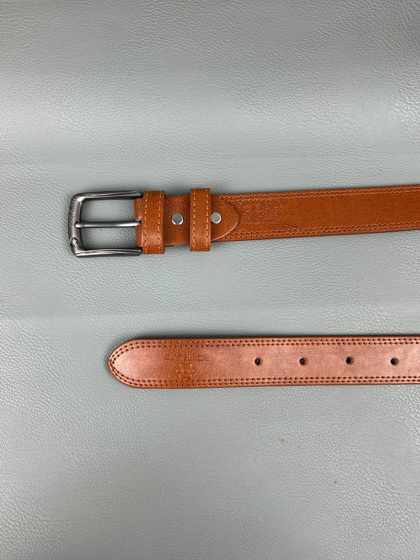 Light Brown Faux Leather Belt For Men MB26