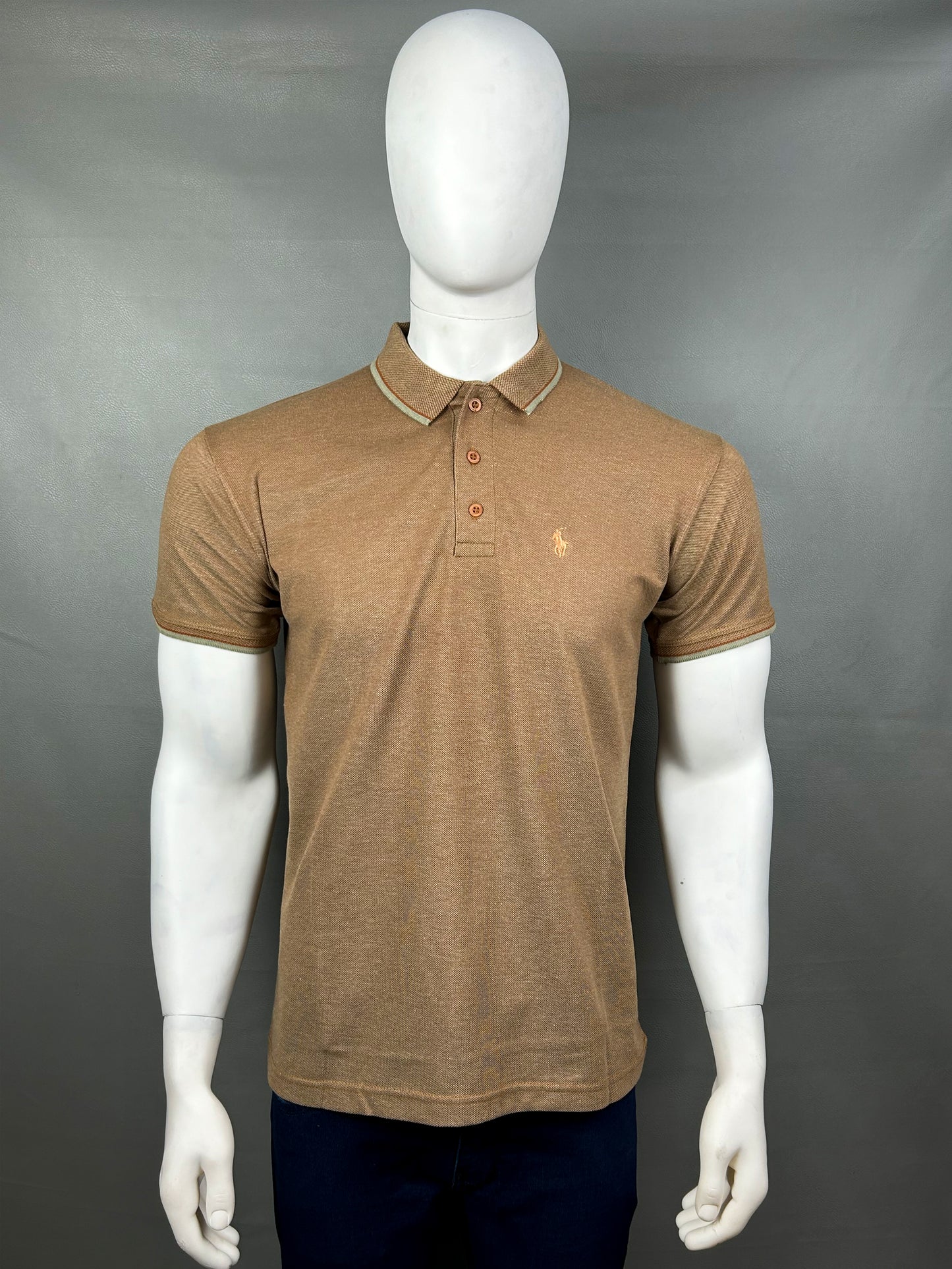 Sand Brown Polo T-Shirt For Men MTS160
