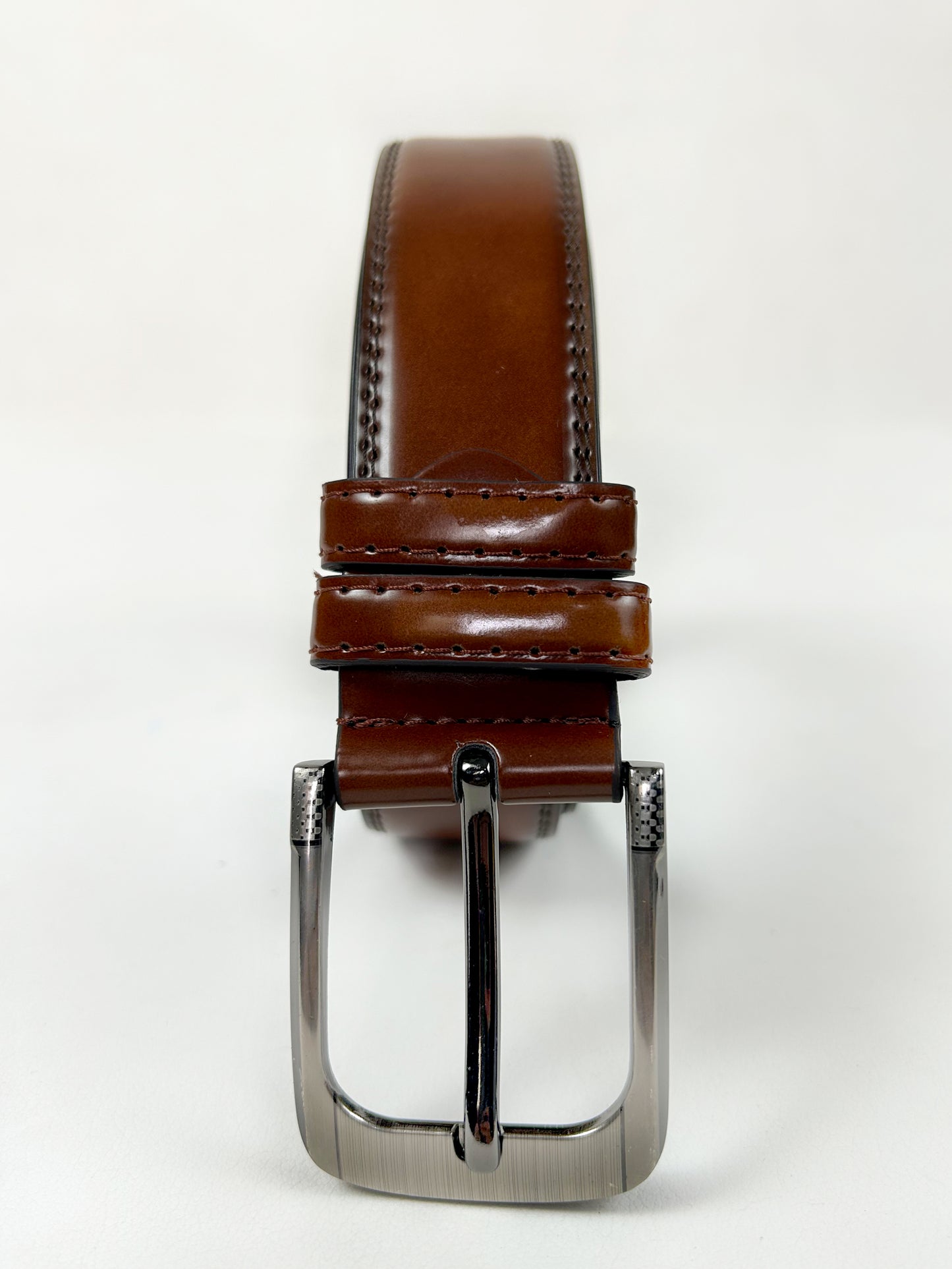 Deep Brown Faux Leather Belt For Men MB52