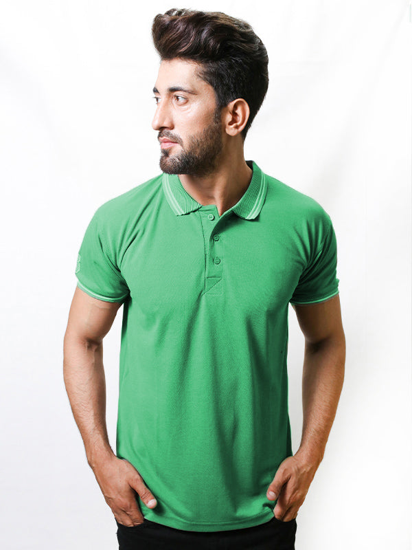 Men's Paddy Curved Polo T-Shirt Bright green
