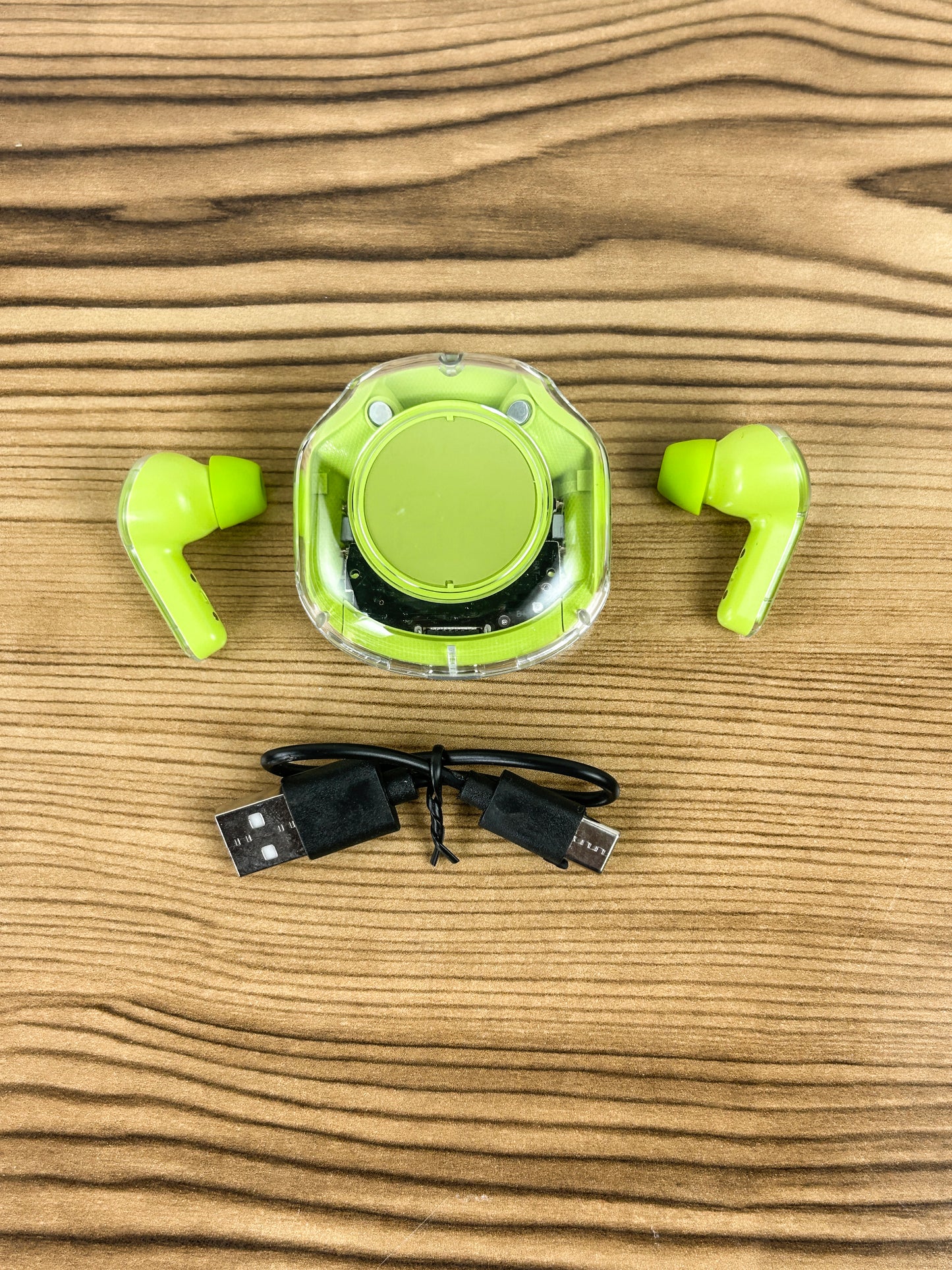 Green Air 39 Transparent Wireless Stereo Earbuds MA47