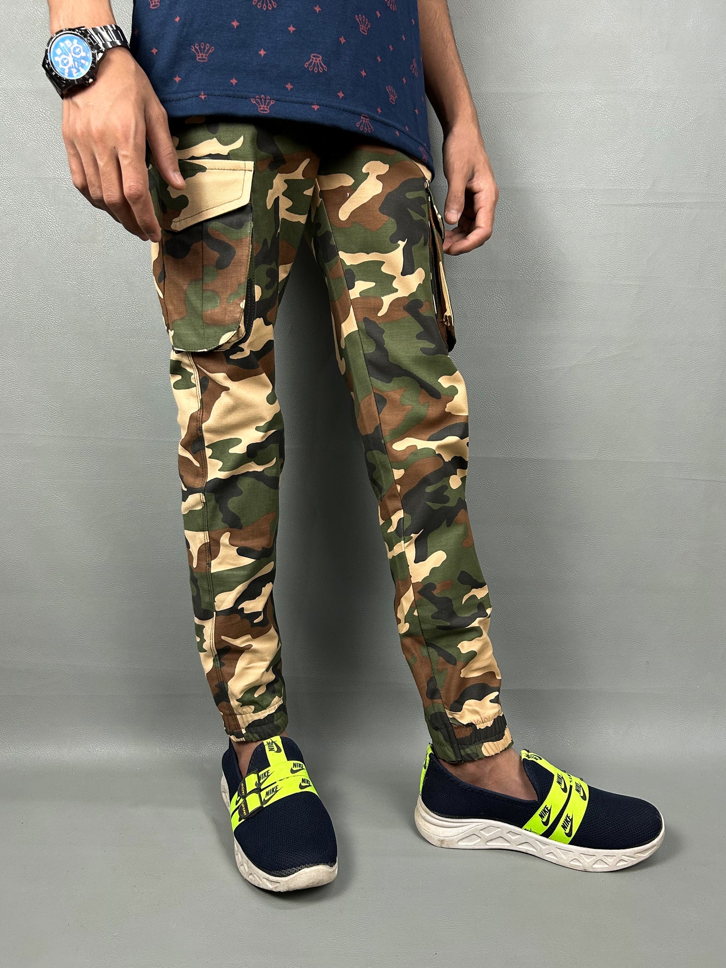 Light Green Cargo Trouser For Men MT167