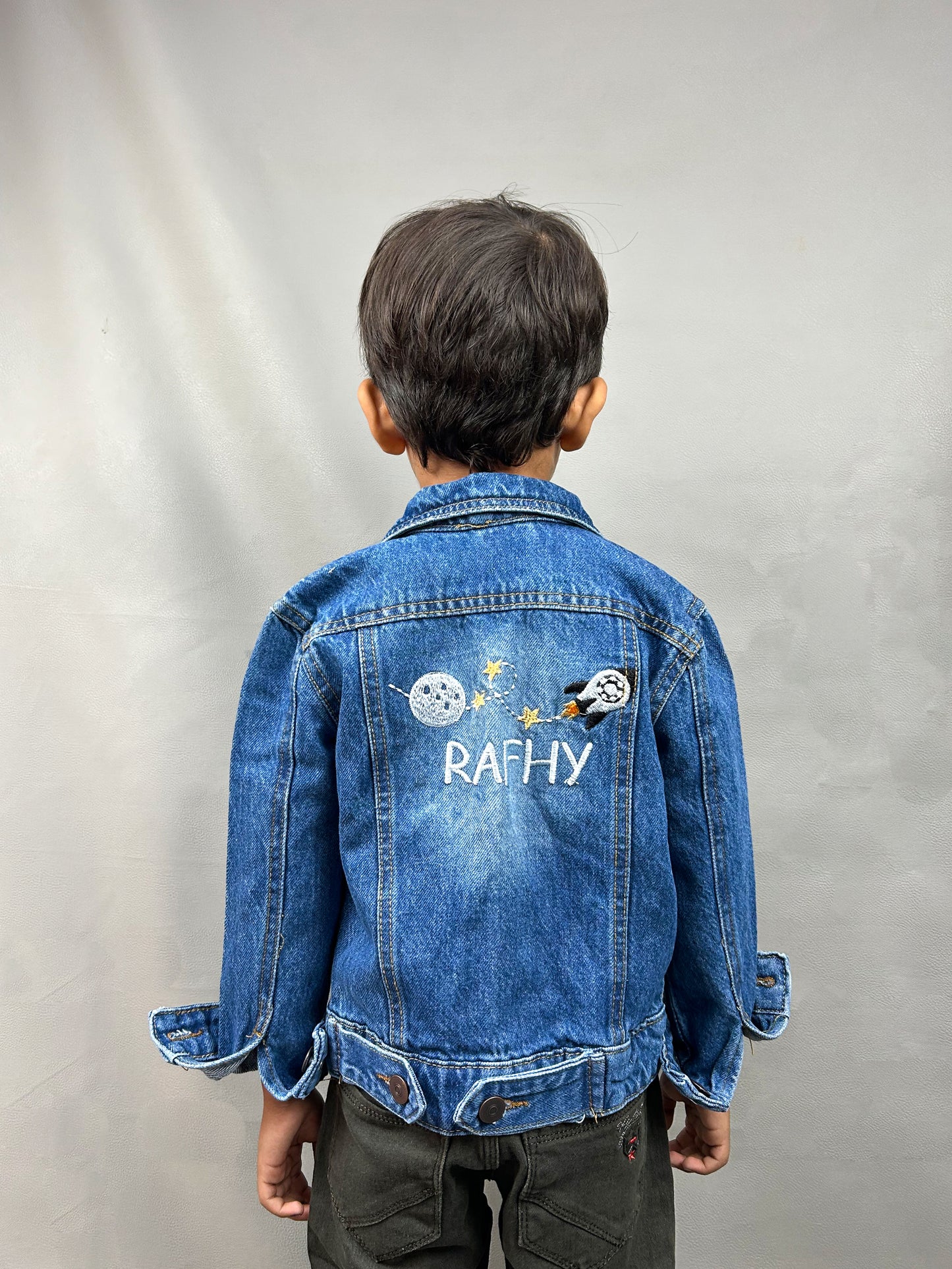 6Mth- 8Yrs RAF Faded Dusk Blue Denim Jacket For Kids KJ13