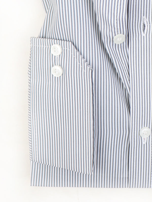 ZS Men's Formal Dress Shirt Light Grey Lines MFS402