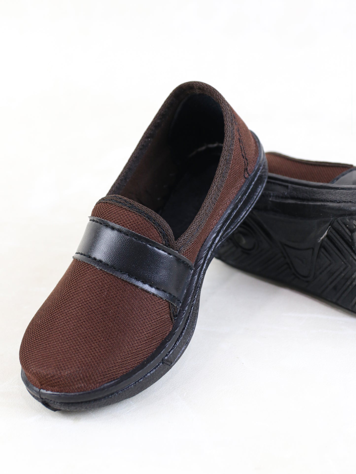 BS57 Boys Slip-On Shoes 5Yrs - 17Yrs Brown