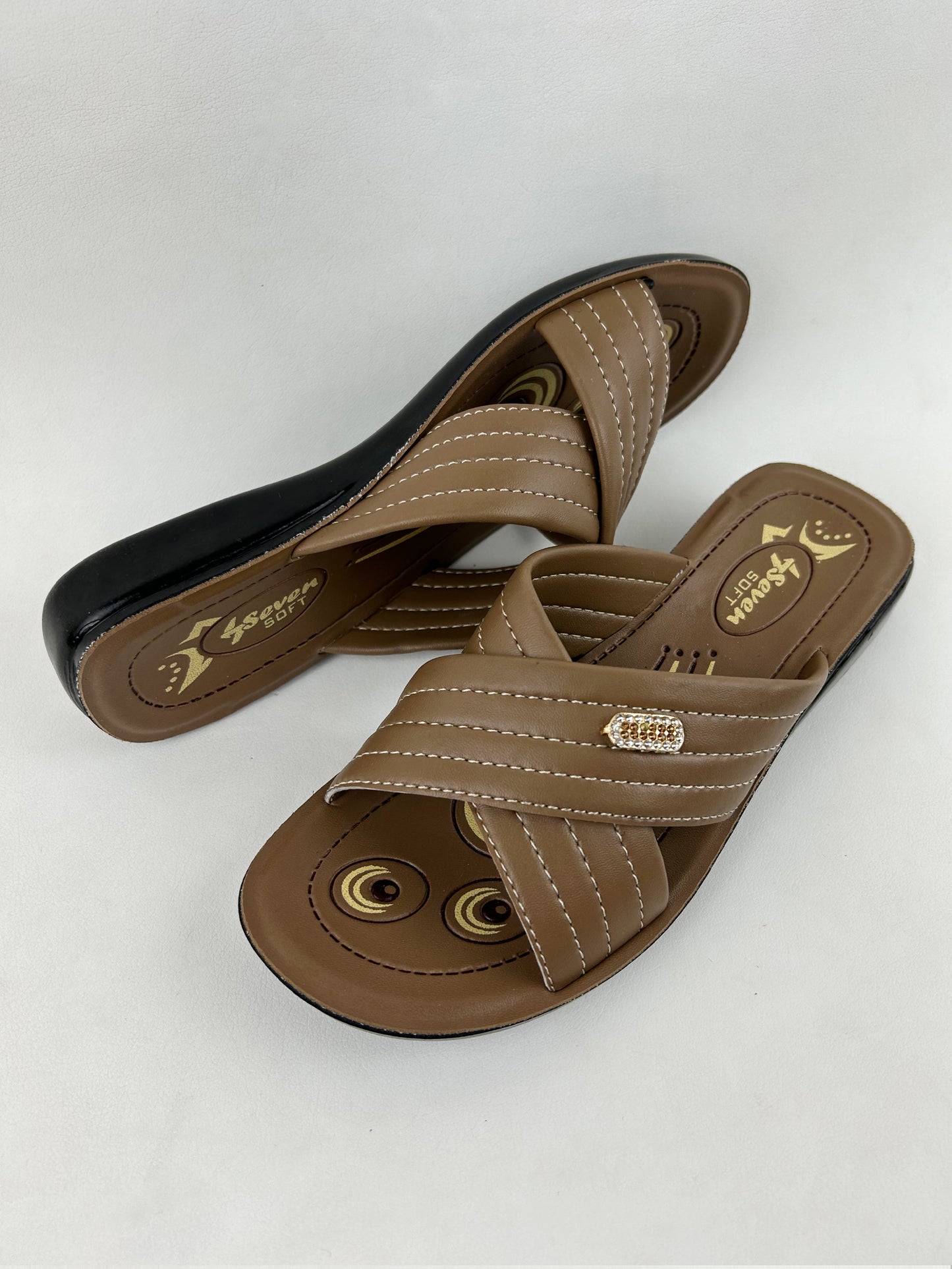 Brown Casual Slipper for Women WS17