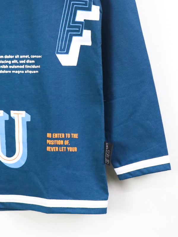ATT Boys T-Shirt 5Yrs - 10 Yrs Original Sea Blue