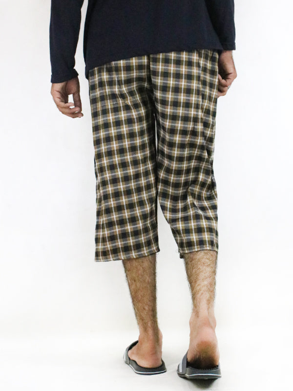 Men's 3-QTR Short Multicolor Checks
