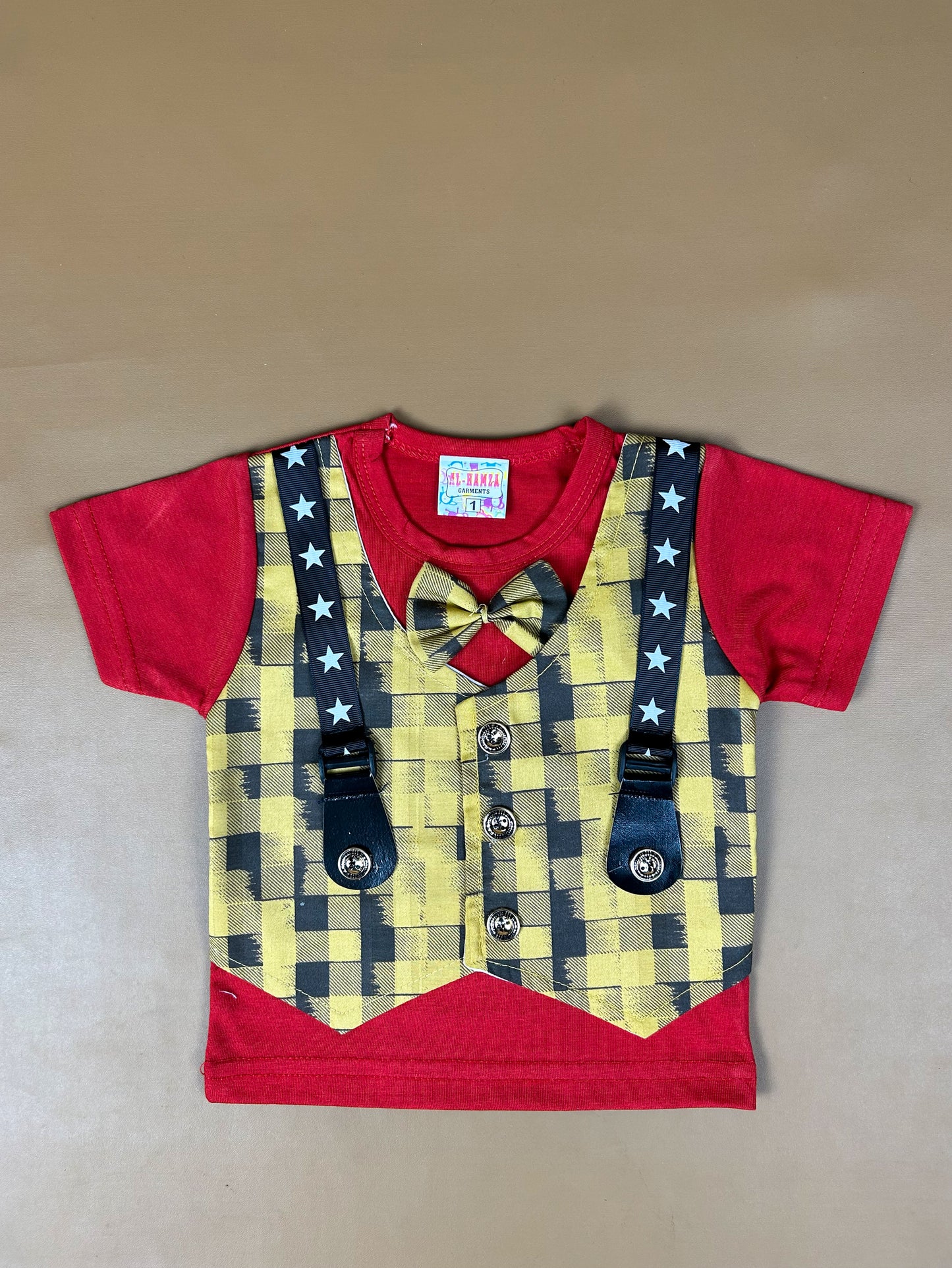 0Mth - 6Mth Red Baba Suit For Newborns NBS342