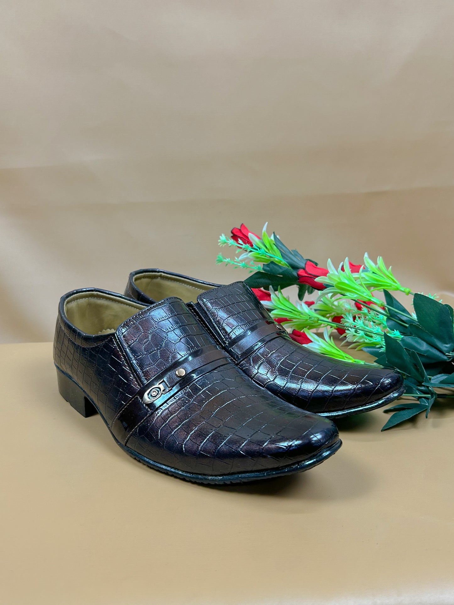 Dark Brown Formal Shoes For Men SC MS104