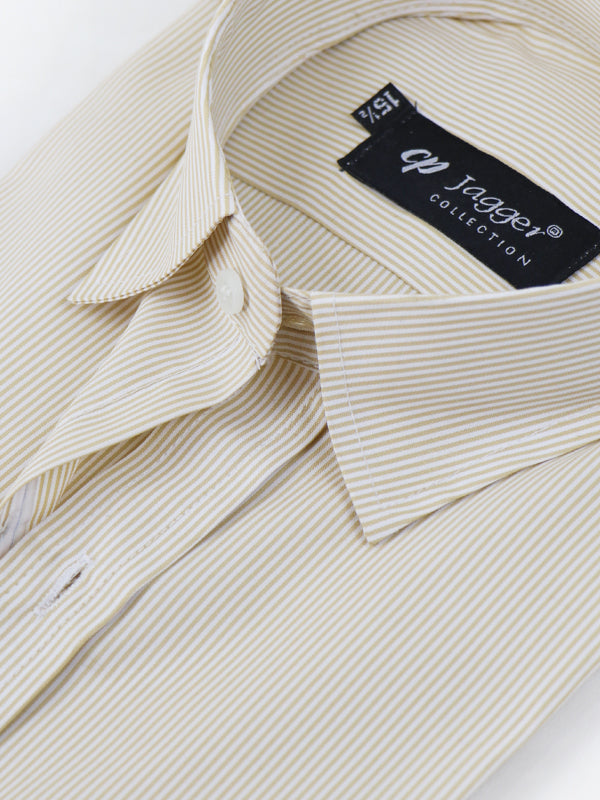 MFS06 Men's Formal Dress Shirt Yellow Lines