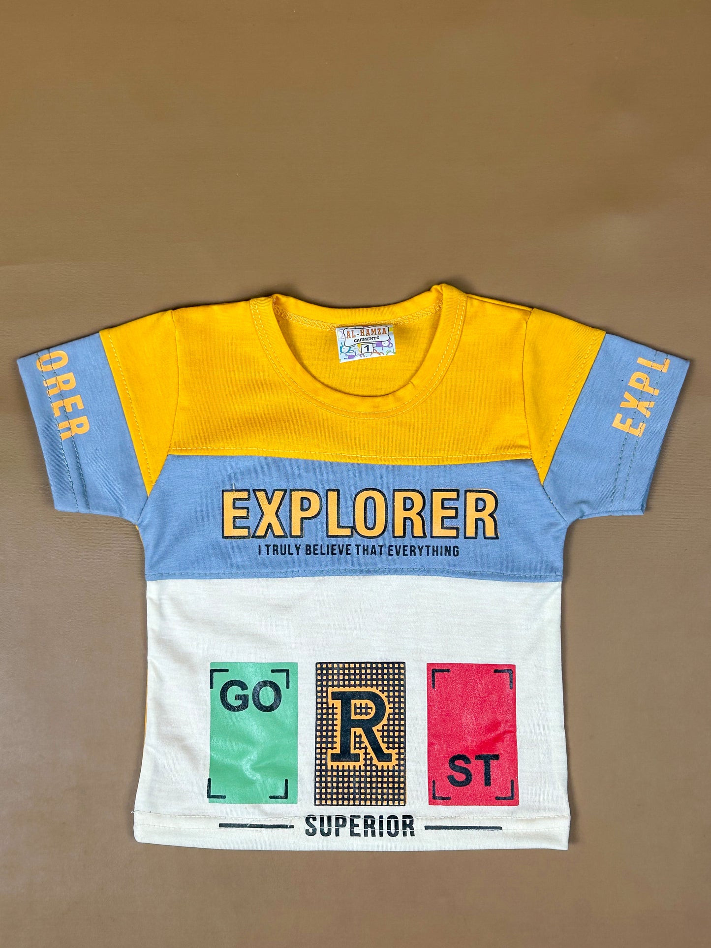 0Mth - 6Mth Yellow Explorer Baba Suit For Newborns NBS346