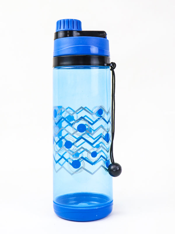 Blue Plastic Designed Water Bottle - 600ML